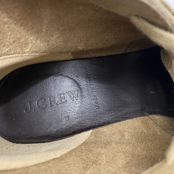J Crew MacAlister Tan Suede Leather Wedge Heel Ankle Bootie in Flax Womens 8 - Picture 9 of 11